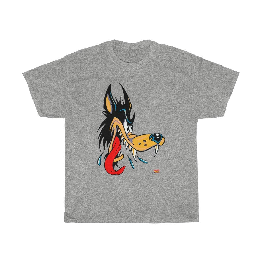 Big Bad Wolf T-Shirt - Classic Heavy Cotton Tee - Sizes S-5XL