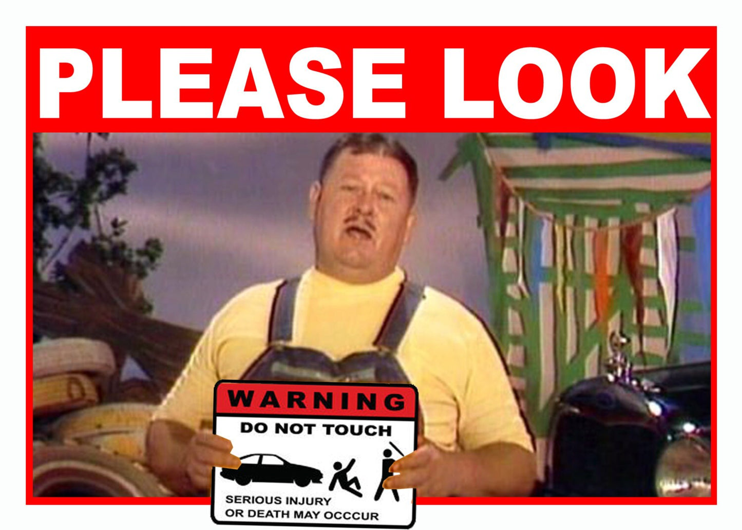 Junior Samples Please Look Don't Touch Car Show Sign - 5x7 Aluminum