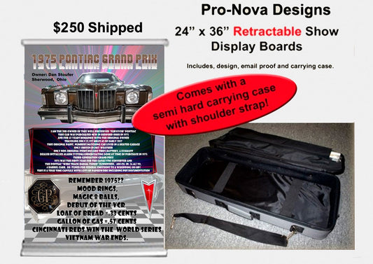 #4 - 24x36 Custom Car Show Board - ⭐ BEST SELLER ⭐ - Retractable Display