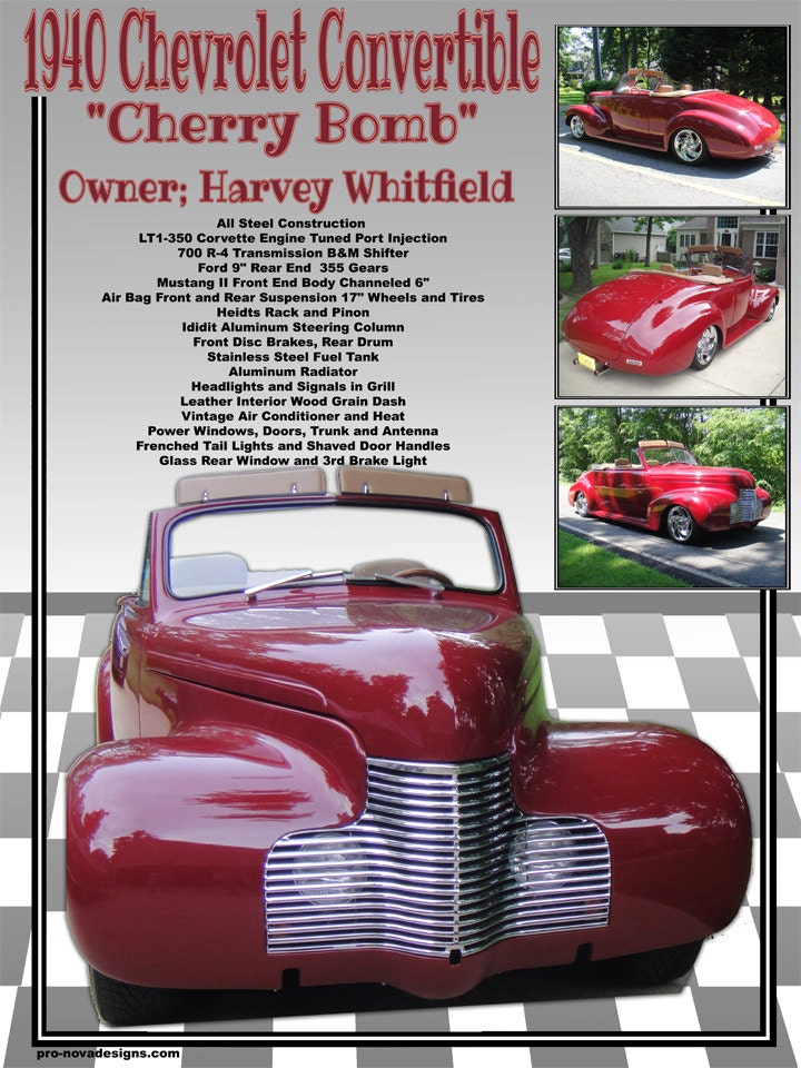 #1 - 18x24 Custom Car Show Board - Showboard, Storyboard, Boomer Board