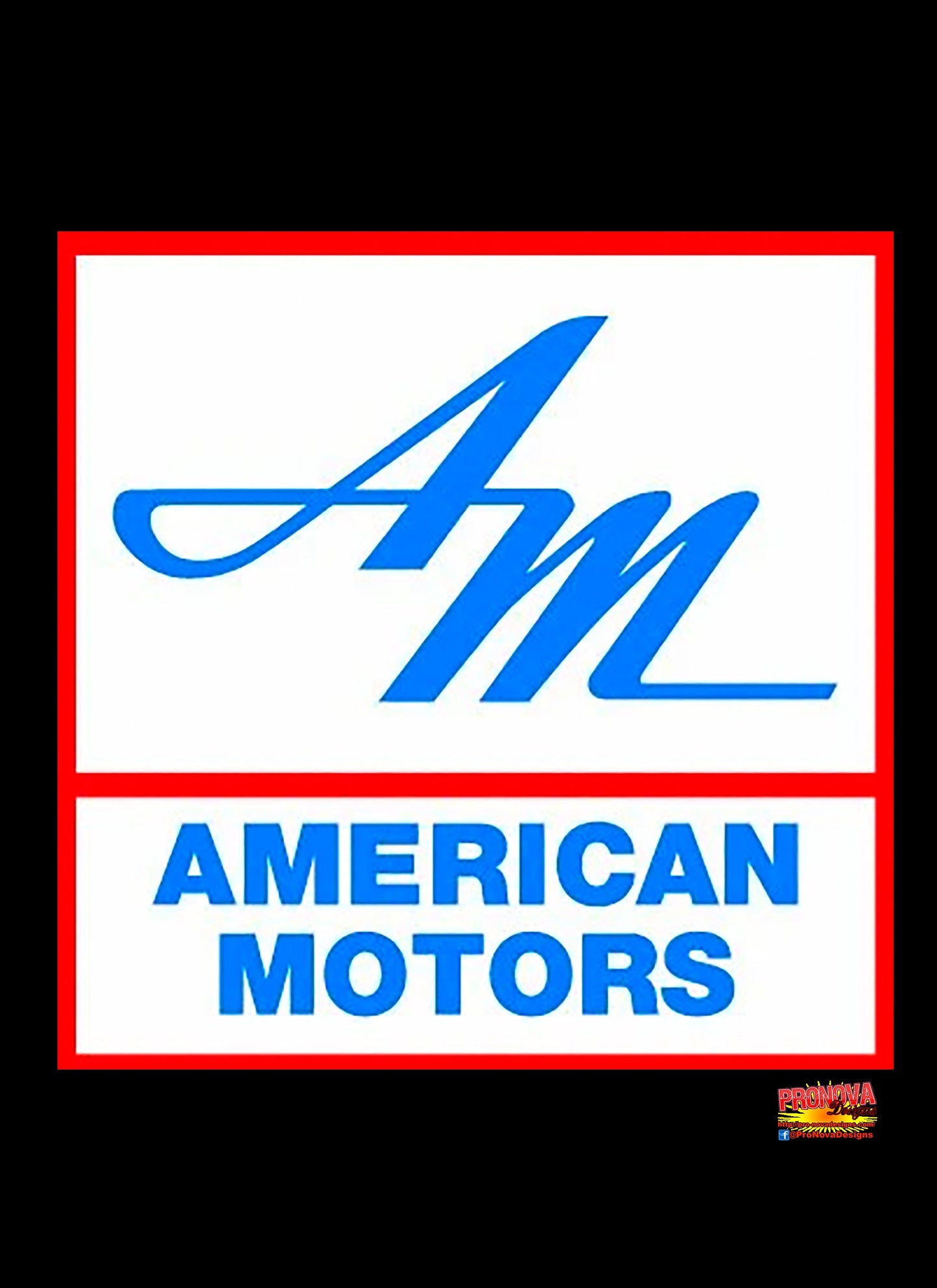 American Motors AM Logo T-Shirt - Center Front Design - Sizes S-5XL