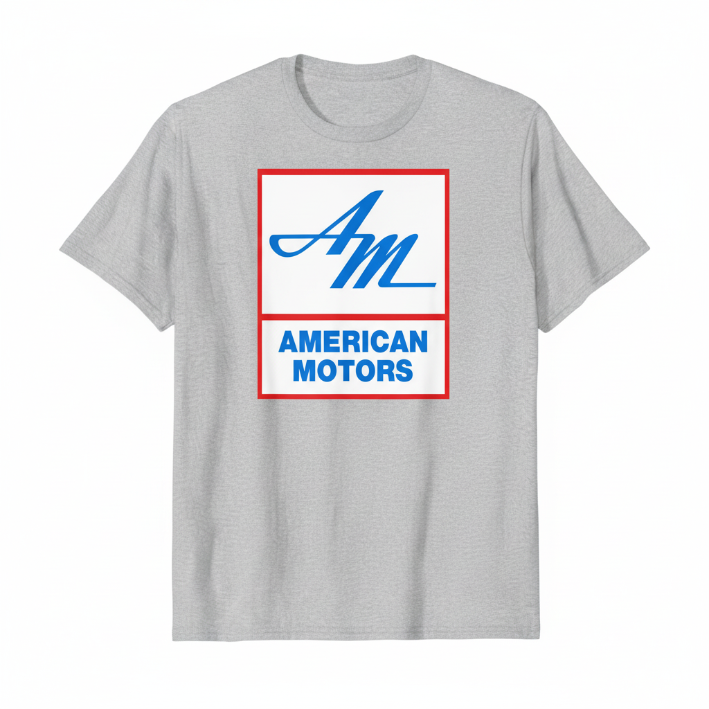American Motors AM Logo T-Shirt - Center Front Design - Sizes S-5XL