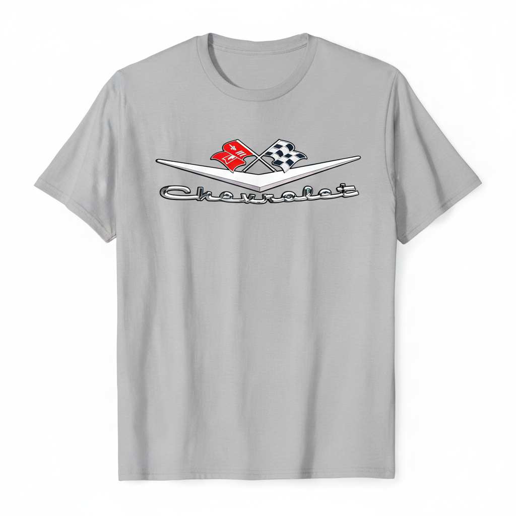 Classic Chevrolet Crossed Flags T-Shirt - Sizes S-5XL