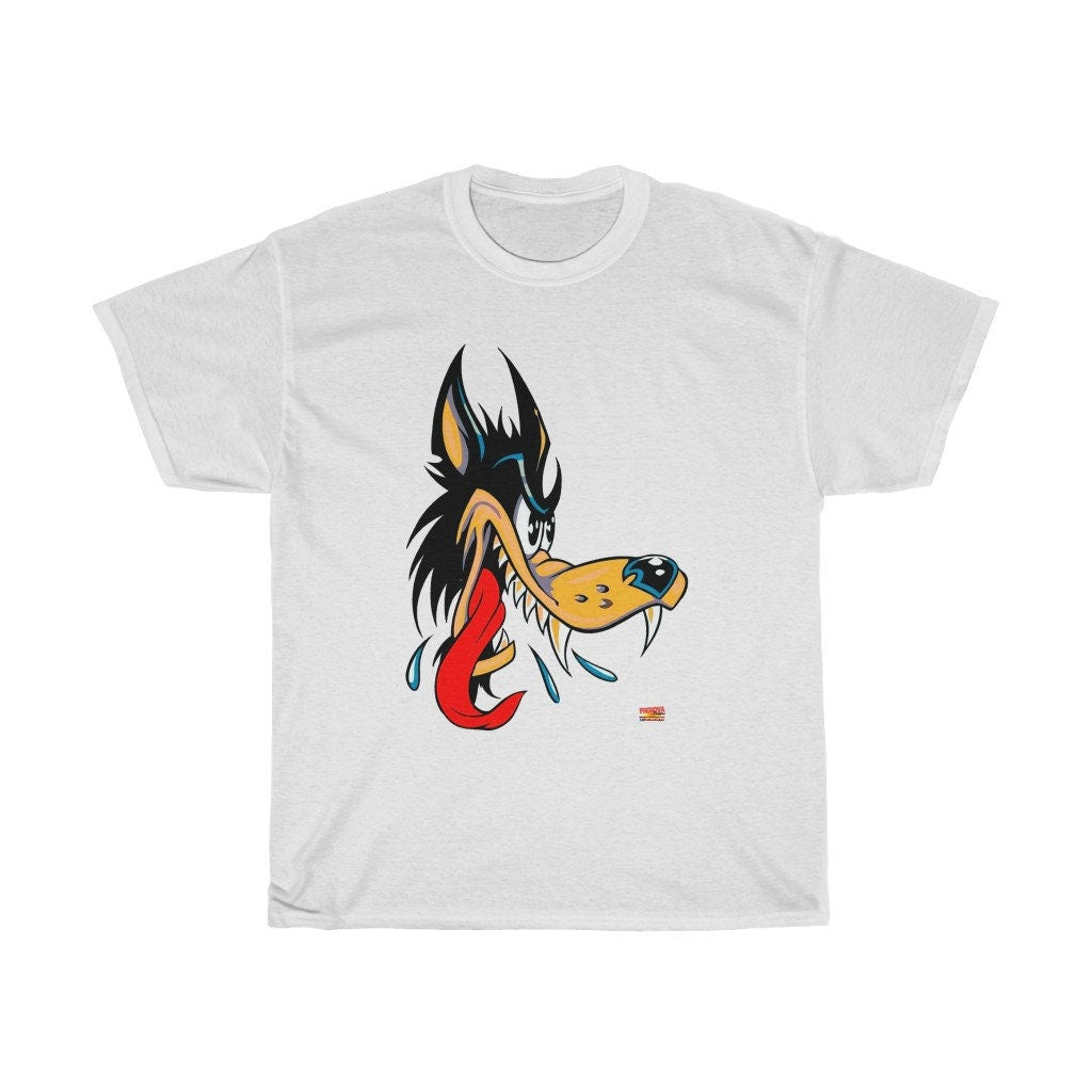 Big Bad Wolf T-Shirt - Classic Heavy Cotton Tee - Sizes S-5XL
